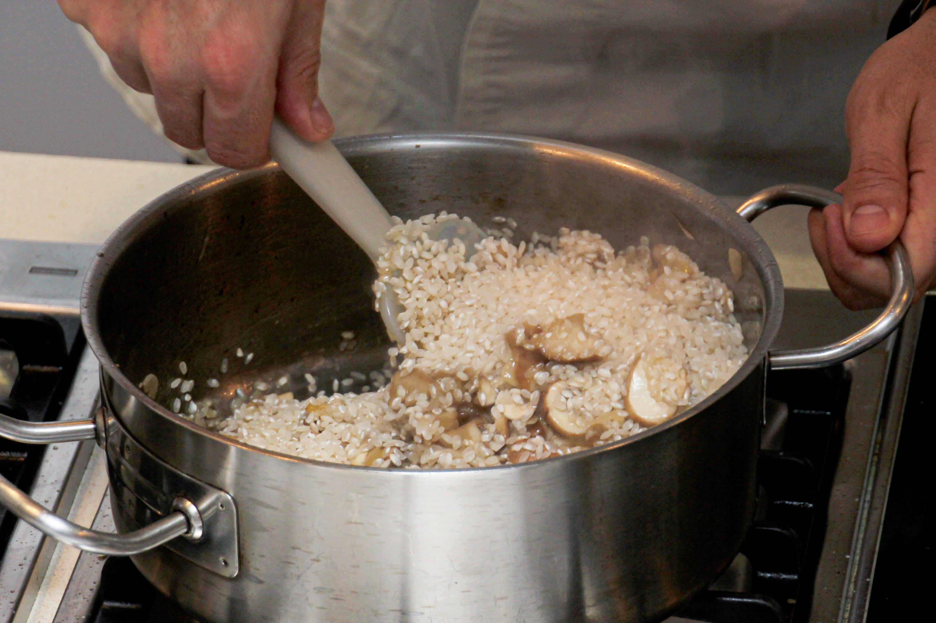 risotto de setas paso 3